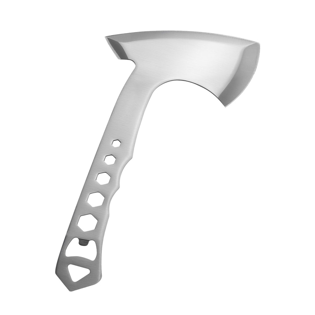 Throwing Axes and Tomahawks, 3 Pack Hatchet Axes and 3 Pack Knives Throwing Products Set, Handle with Wrench and Bottle Opener, Stainless Steel, Black Nylon Sheath, for Recreation Competition