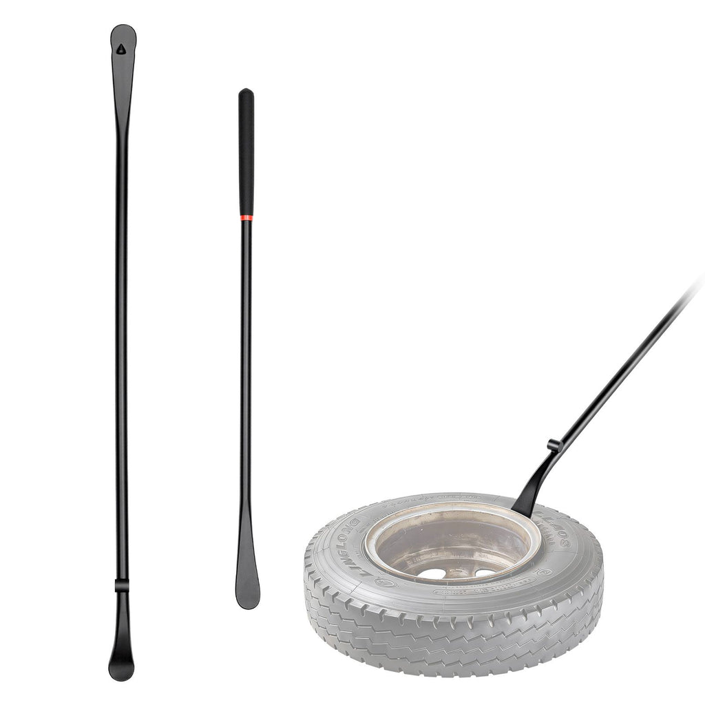 Tire Bars, 2 PCS, 38.2 Inch Tire Mount and Demount Iron & 30 Inch Mt and Demount Spoon Bar, Heavy Duty Alloy Steel Changing Tools for Truck, Semi Truck, Off-Road Vehicle, Bus, Tractor, Black