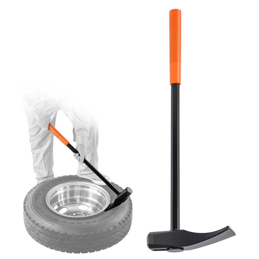 Tire Bead Breaker Wedge, 32" Handle, Duck-Billed Tire Hammer, Heavy Duty Bead Breaker Tool & Duckbill Iron with Cast Iron Head for Motorcycles, Cars, Buses, Trucks, ATVs, UTVs, and Tractors