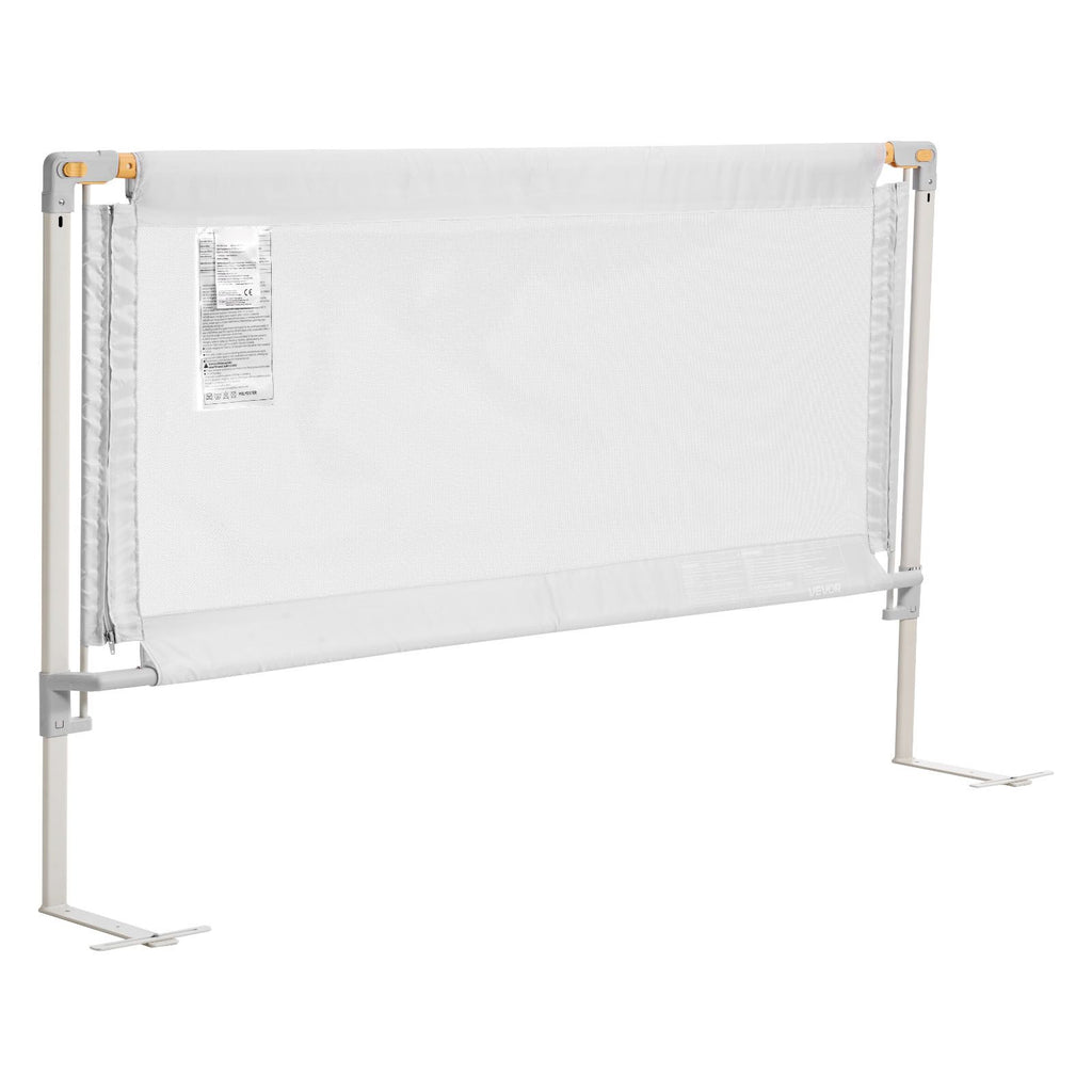Toddler Bed Rail, Kids Beds Guard Rail with Reinforced Iron Pipe and Oxford Cloth, Adjustable Height Bed Side Railing, Portable Guard Bumper Barrier for Crib, Bunk, 59.06 x 35.04 in, 1 Piece