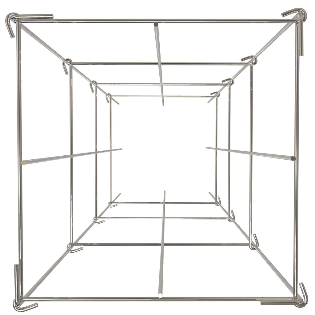 Tomato Cages, 11.8\" x 11.8\" x 46.1\", 5 Packs Square Plant Support Cages, Silver PVC-Coated Steel Tomato Towers for Climbing Vegetables, Plants, Flowers, Fruits