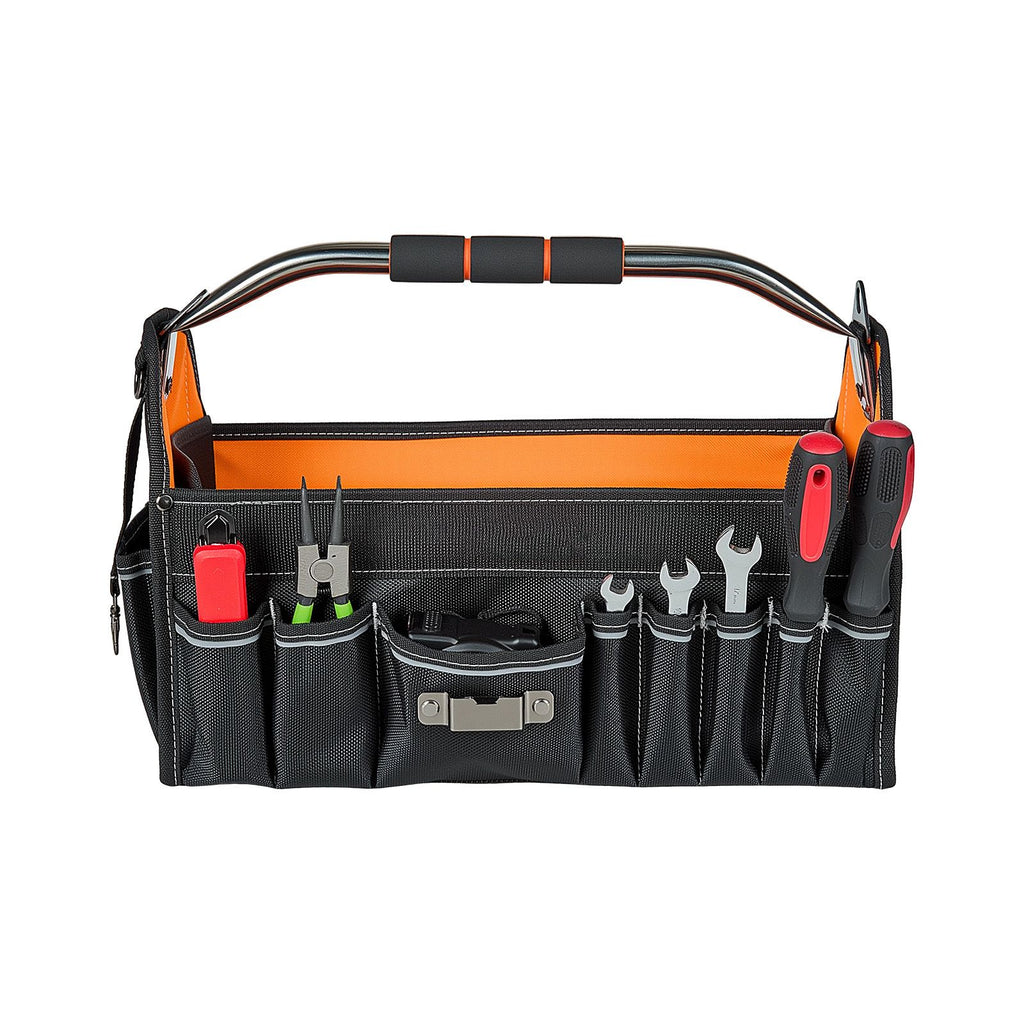 Tool Bag, 16.1 Inch, 33-Pocket Open Top Tool Tote, Electrical Maintenance Toolbox Organizer Storage with Handle, Adjustable Shoulder Strap, Portable Toolbag, for Professionals DIY & Jobsite Use