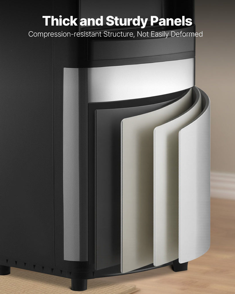 Top Loading Water Cooler Dispenser, Hot and Cold Water Dispenser for 3 or 5 Gallons Bottles, Sturdy Stainless Steel and Child Security Lock, Ideal for Homes, Kitchens, Offices, Dorms, Black