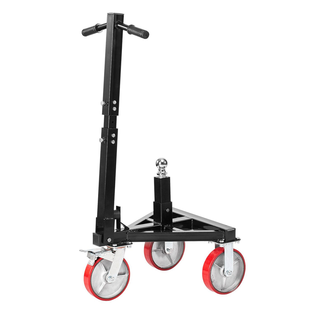 Trailer Dolly, 3500lbs Tongue Weight Capacity, 18 inch and 22 inch Height Adjustable Trailer Dolly, with 2 inch Hitch Ball, Adjustable Handle Length, 8-inch Swivel Wheels, for Moving RV Trailer