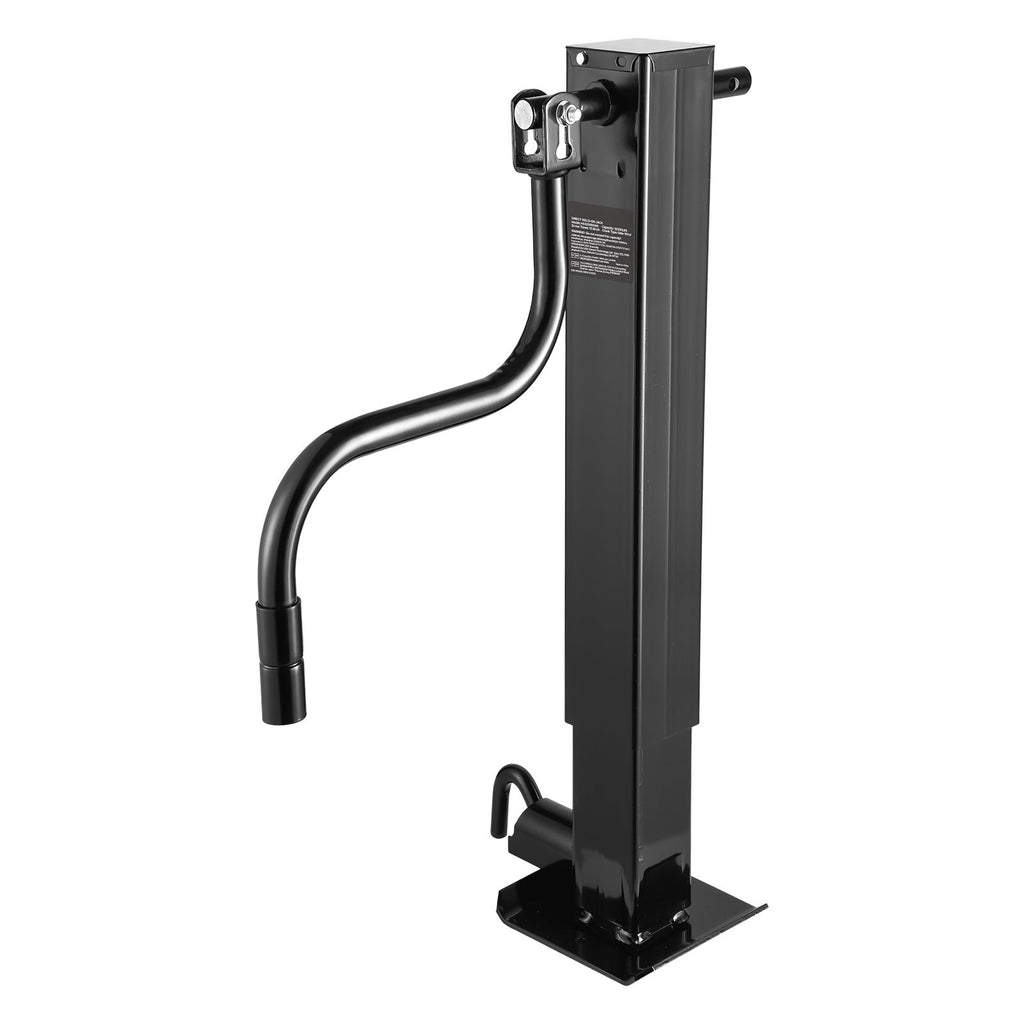 Trailer Jack, 12000 lbs Dynamic Load Capacity, Weld-on Pipe-Mount Swivel Trailer Jack with Ergonomic Handle, 12.6-inch Vertical Travel, Suitable for RV, Horse, Utility, Camping, Yacht Trailers