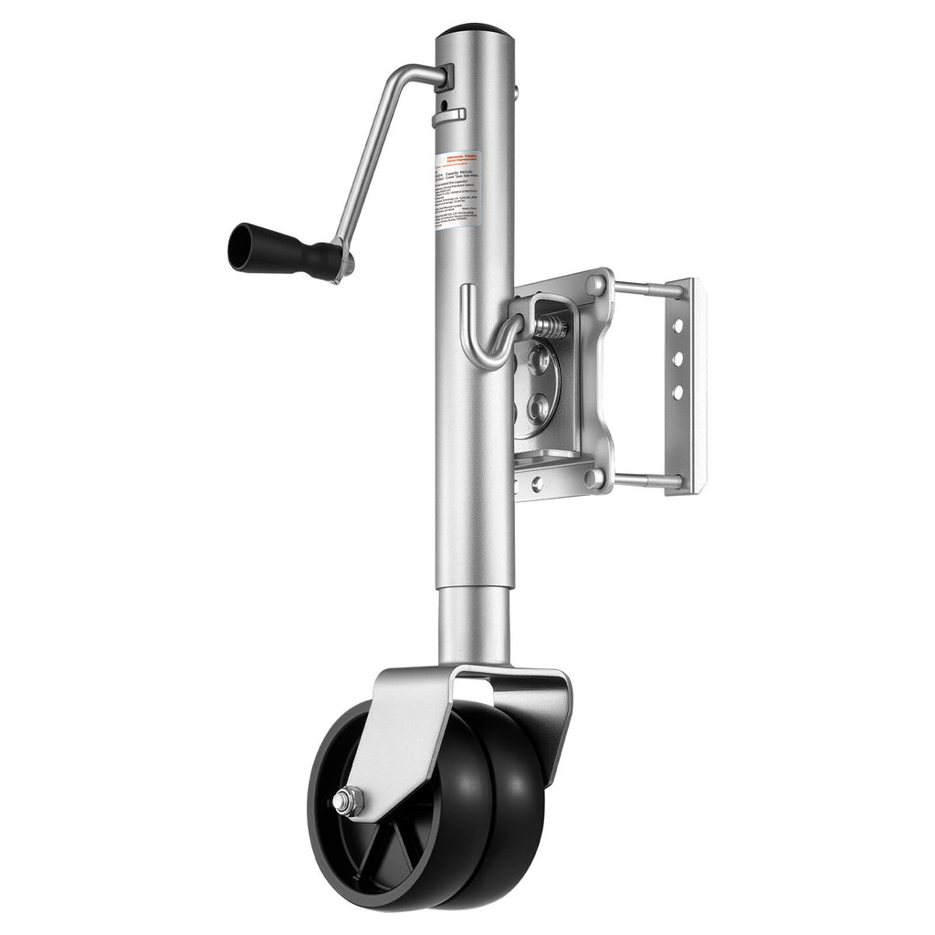 Trailer Jack with Wheel, 1500 lbs Load Capacity, Heavy Duty Swivel Boat Trailer Jack with PP Single Wheel & Ergonomic Handle, 12-inch Lift, Fit for RVs, Boats, Horse Trailers, Utility Trailers