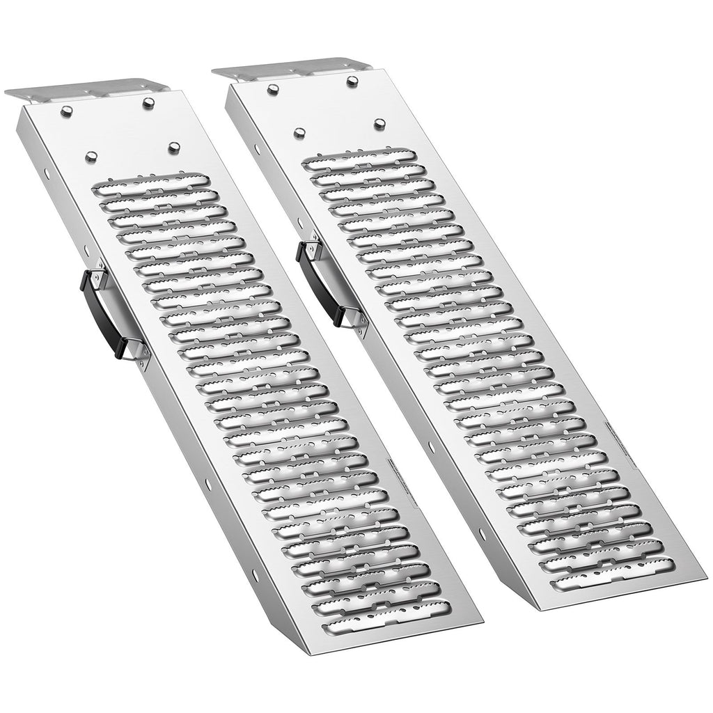 Trailer Ramps, 2PCS 39 x 9 in, Heavy-Duty Steel ATV Ramp Set with Anti-Slip Plates, 1200LBS Combined Capacity Loading Ramps for Motorcycles, Lawn Mowers, Farm Tractors, Carts