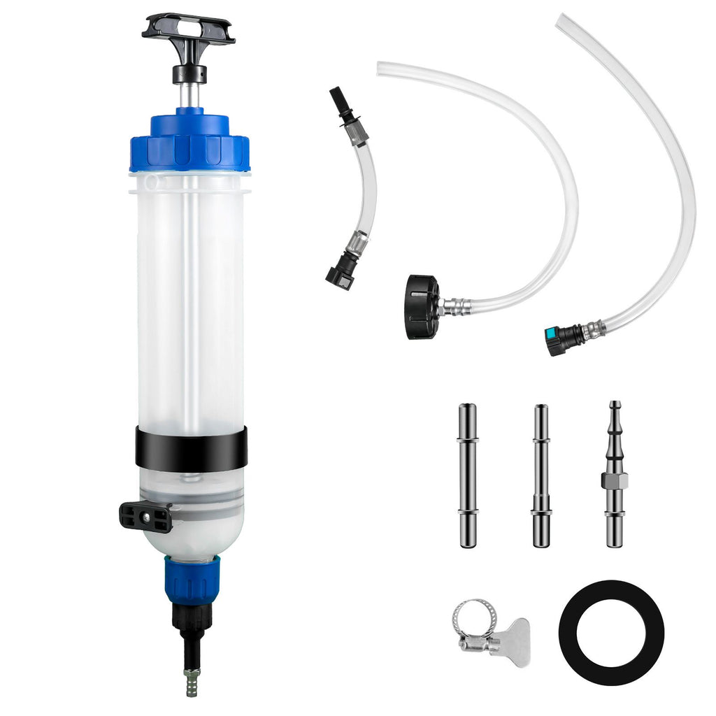 Transmission Fluid Pump Manual ATF Refill System Dispenser, Oil and Liquid Extractors 1.5 Liter Large Capacity, Automatic Transmission Fluid Pump Tool Set with ATF Filler Adapters