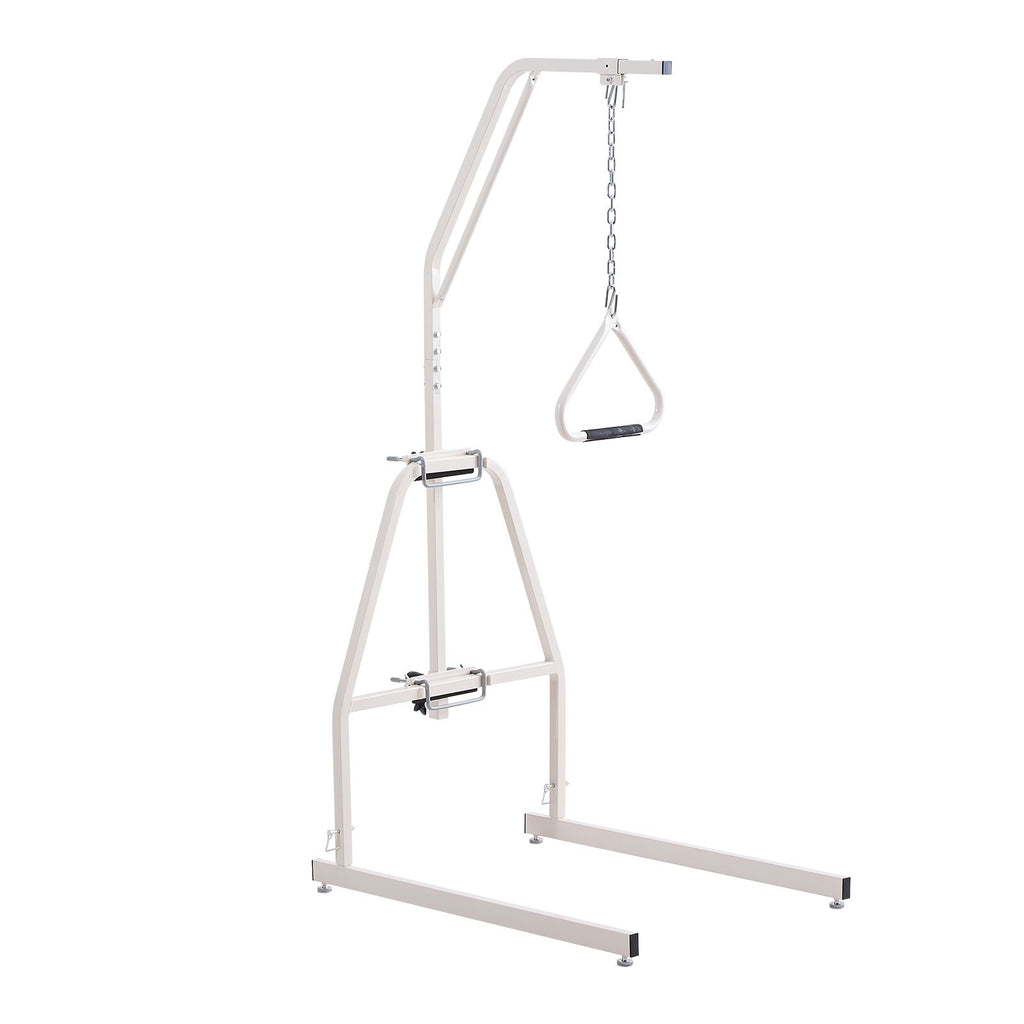 Trapeze Bar for Bed Mobility, Bed Trapeze with Clamps and Floor Stand, 250LBS Weight Capacity Bed Pull Up Assist for Elderly, Patients & Disabled, Suitable for Home Care, Hospital, Nursing Home