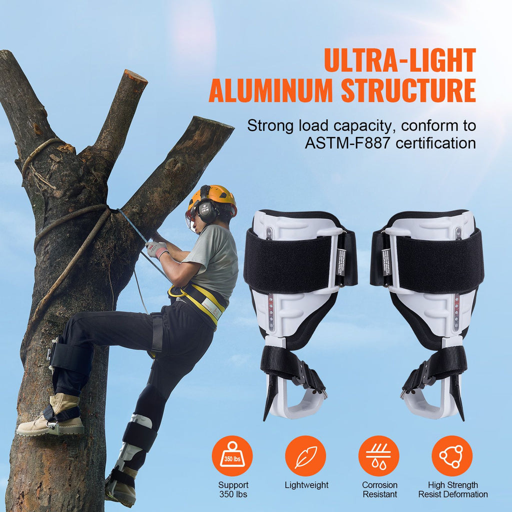 Tree Climbing Spikes Climbing Spurs Gear Aluminum Arborist Equipment White image 2