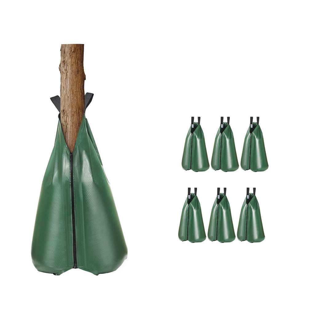 Tree Watering Bag, 8 Packs 20 Gallons Watering Bags for New Trees, 5-9 Hours Slow Release Refillable Tree Drip Irrigation Bags with Zipper, Durable Tree Watering System for Deep Root Targeting