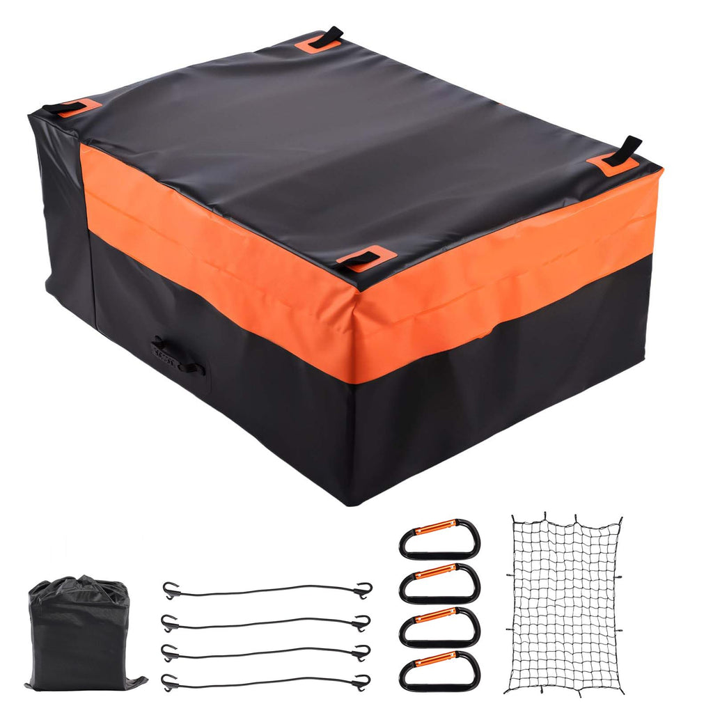 Truck Bed Cargo Bag, Waterproof 840D PVC, 51.18 x 40.16 x 21.85 in (26 Cu. ft), Heavy Duty Cargo Bag for Truck Bed with Bungee Cords, Net and Carabiners, Fits a Variety of SUV & Pickup Trucks