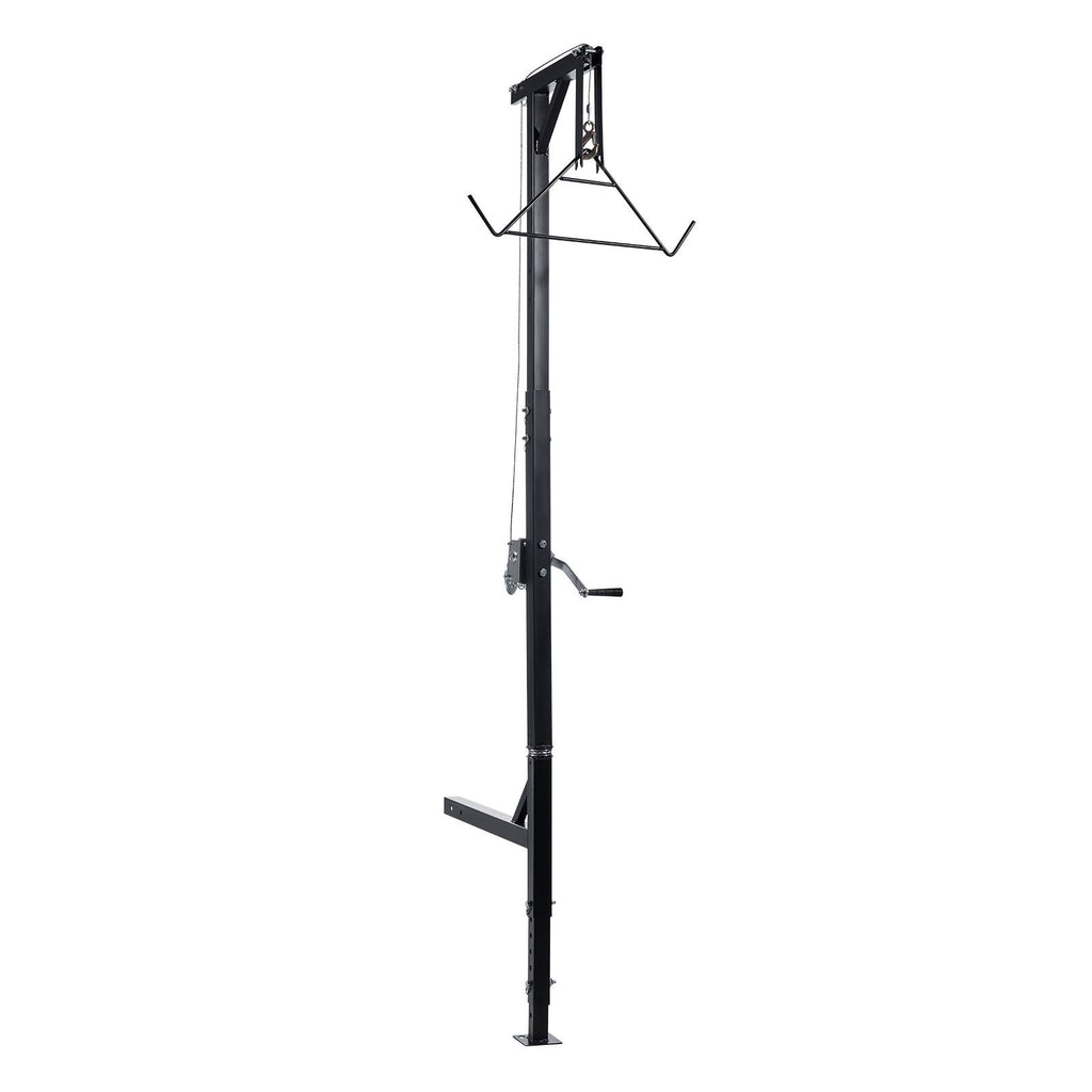 Truck Hitch Game Hoist, 400 lbs Load Capacity, Hunting Deer Hoist with 2-inch Receiver, 360-Degree Swivel Shaft & Adjustable Height, Includes Gambrel Winch for Skinning & Cleaning Game