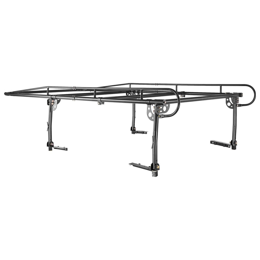 Truck Ladder Rack 1500LBS Capacity Universal Over-Cab Trucks Bed Rack, 51.2"-75" Adjustable for Kayak Surfboard Lumber, Non-Drilling Installation, Heavy Duty Steel Support for Long Heavy Cargo