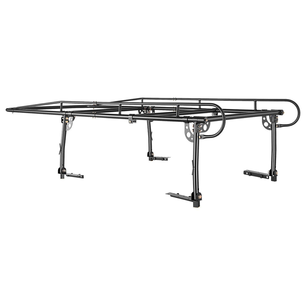 Truck Ladder Rack 800LBS Capacity Universal Over-Cab Trucks Bed Rack, 43.3"-63" Width Adjustable for Kayak Surfboard Lumber, Non-Drilling/Drilling Installation, Fits Short-Bed & Long-Bed Trucks