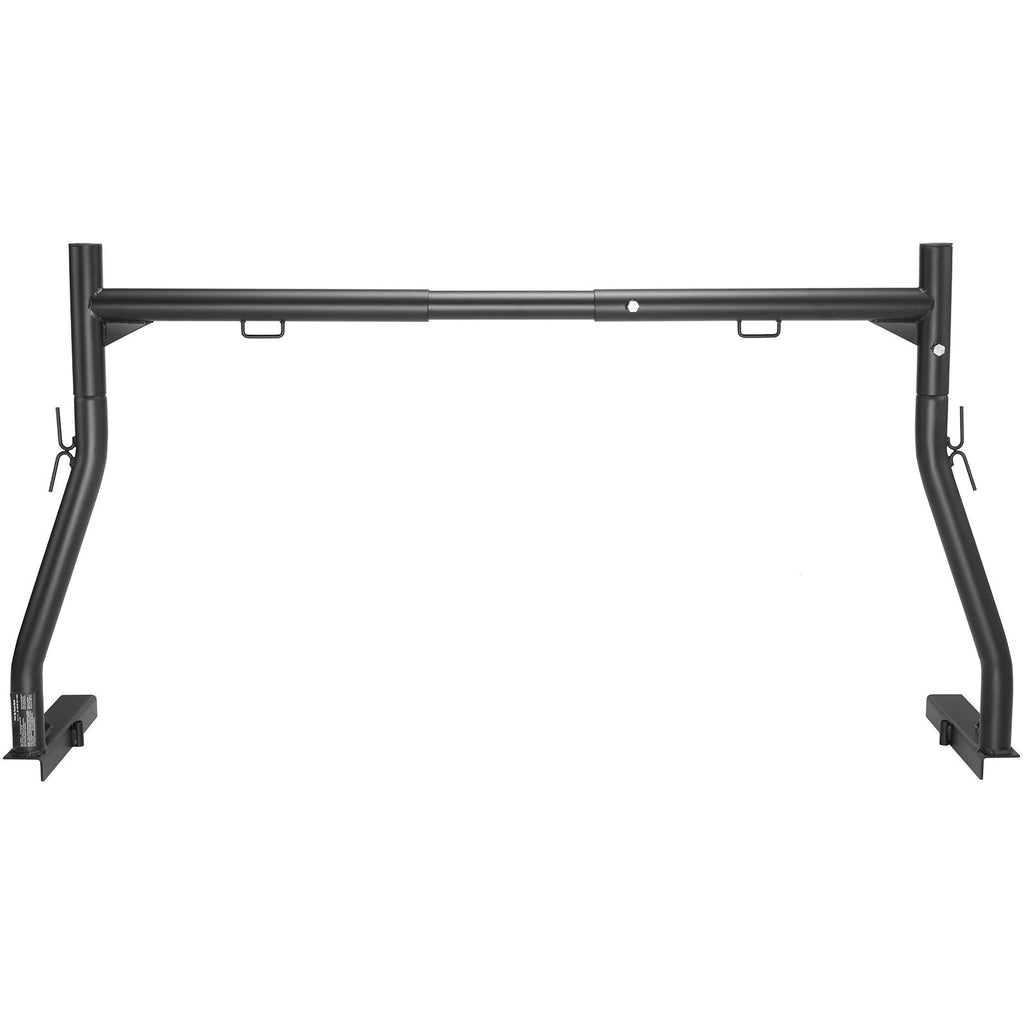 Truck Rack, 46-71inch Extendable Truck Ladder Rack, 800 lbs Capacity Steel Ladder Rack for Truck with Non-Drilling J-bolts, Heavy Duty Truck Bed Rack for Kayak, Surfboard, Lumber, Ladder
