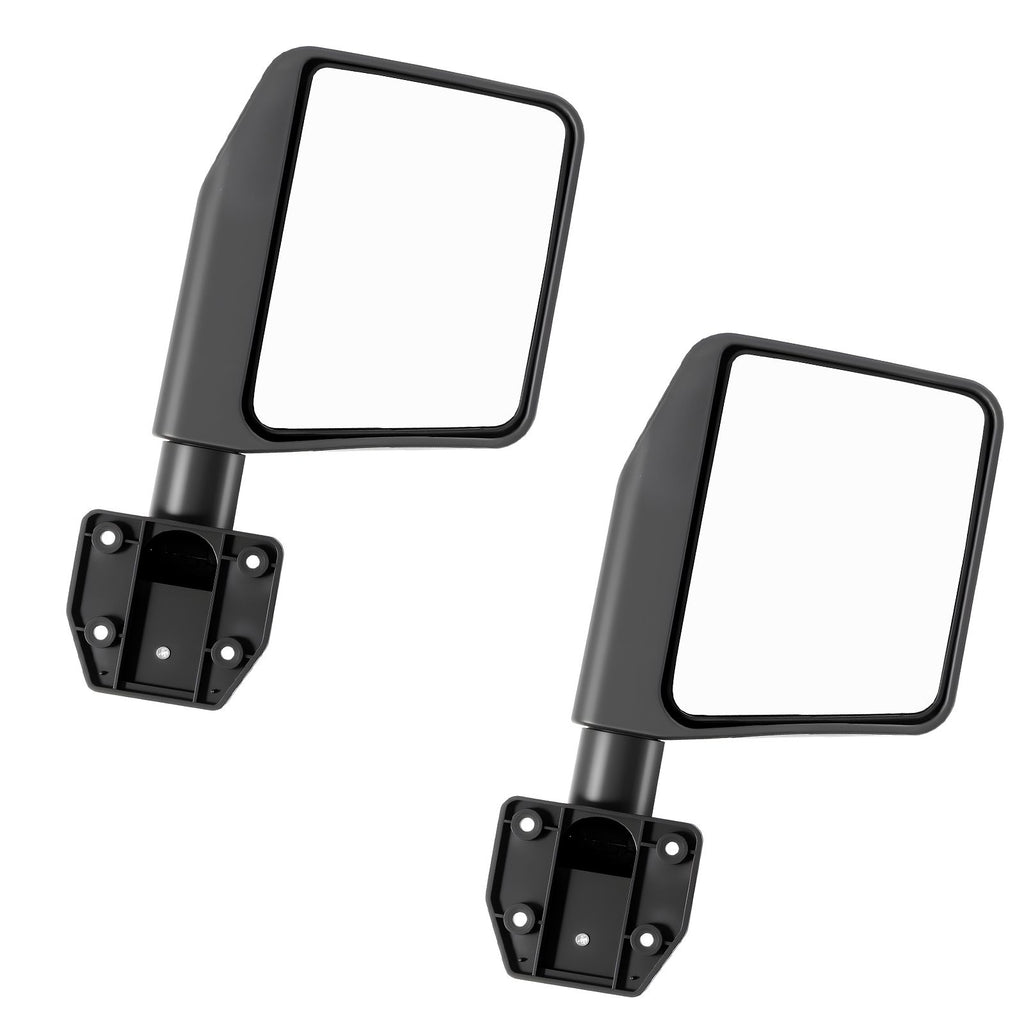 Tube Door Side Mirrors, Compatible with Jeep Wrangler CJ7 YJ TJ JK JL/Gladiator JT/Cherokee XJ, DOT-Certified Side View Mirrors for Half Tubular Doors, Up/Down/Left/Right Adjustable, 1 Pair