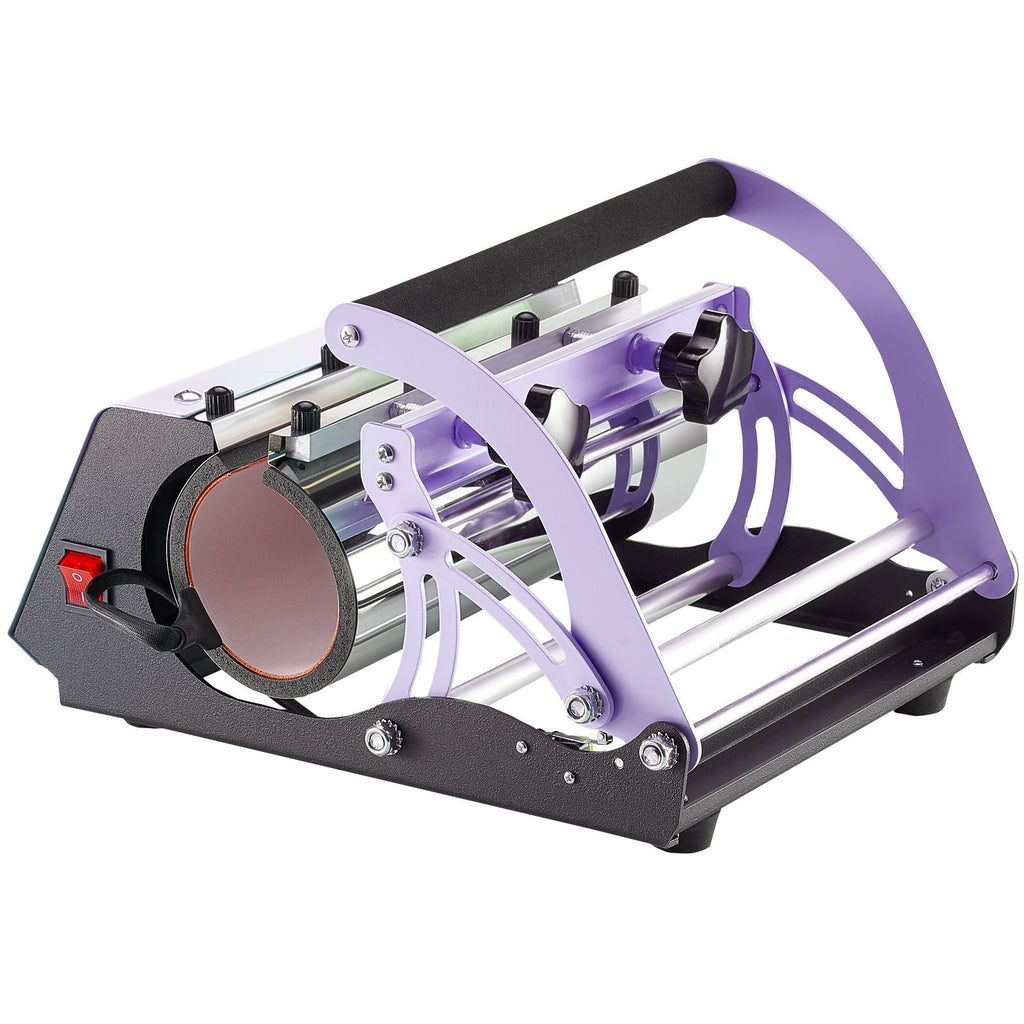 Tumbler Heat Press Machine, 11-30oz Mug Press, Heat Up Fast and Even, Tumbler Press with Sublimation Paper, Tape and Gloves, Temp and Time Setting, for Sublimation Tumblers, Cups, Mugs, Purple