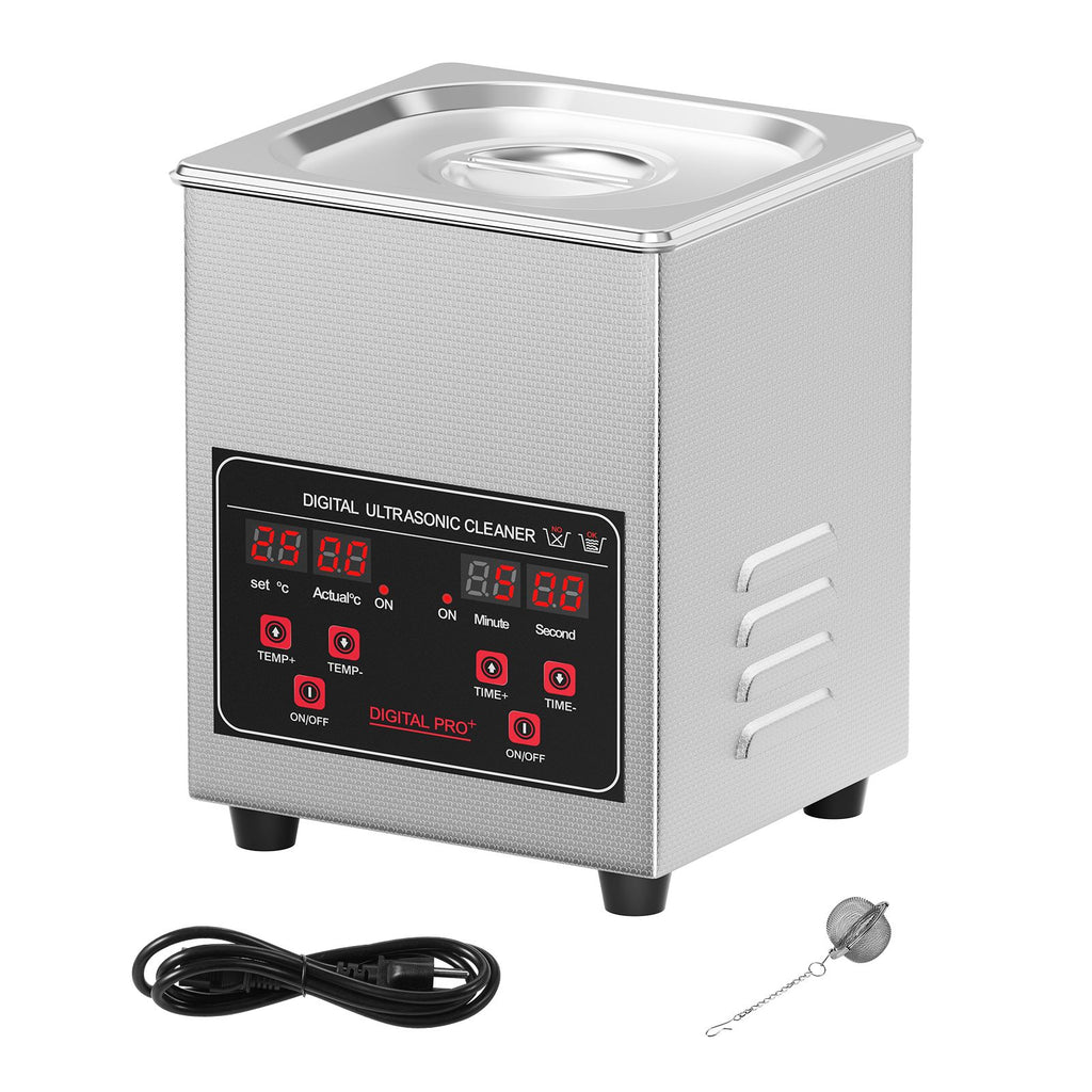 Ultrasonic Cleaner, 1.3L Professional 60W Cleaning Machine with Timer & Heater, 40kHz Digital Ultrasonic Cleaner with Basket for Watch Glasses Jewelry Retainer Industrial Parts Tools