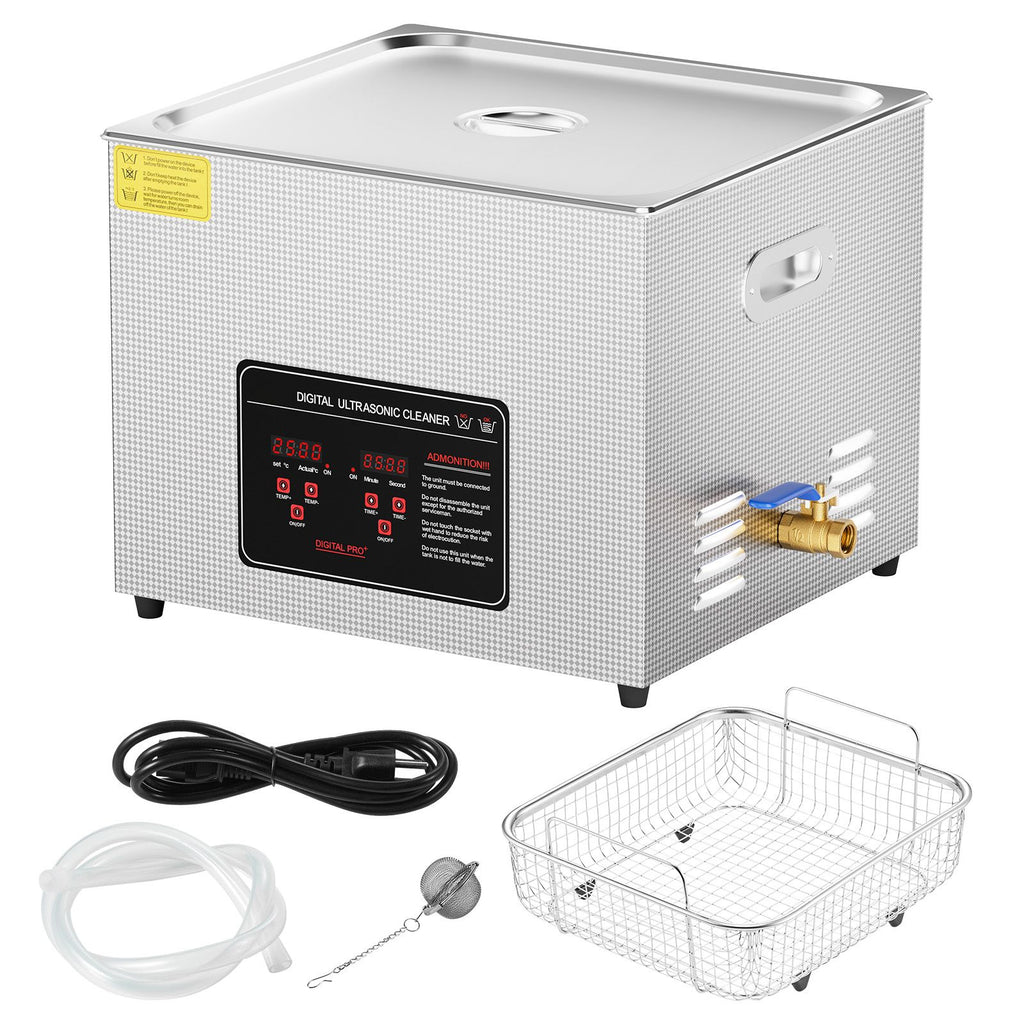 Ultrasonic Cleaner, 15L Professional 360W Cleaning Machine with Timer & Heater, 40kHz Digital Ultrasonic Cleaner with Basket for Watch Glasses Jewelry Retainer Industrial Parts Tools