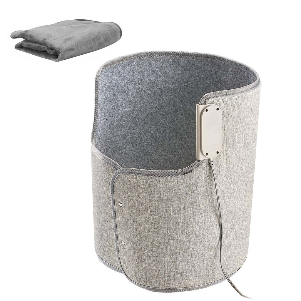 Under Desk Space Heater,Rollable Foot Warmer Portable for Home&Office,Timer & Secure,Quiet for Legs,Ankles,Touch&Remote Control Personal Electric Round Surround Warming Pad,Over-Heat Protection