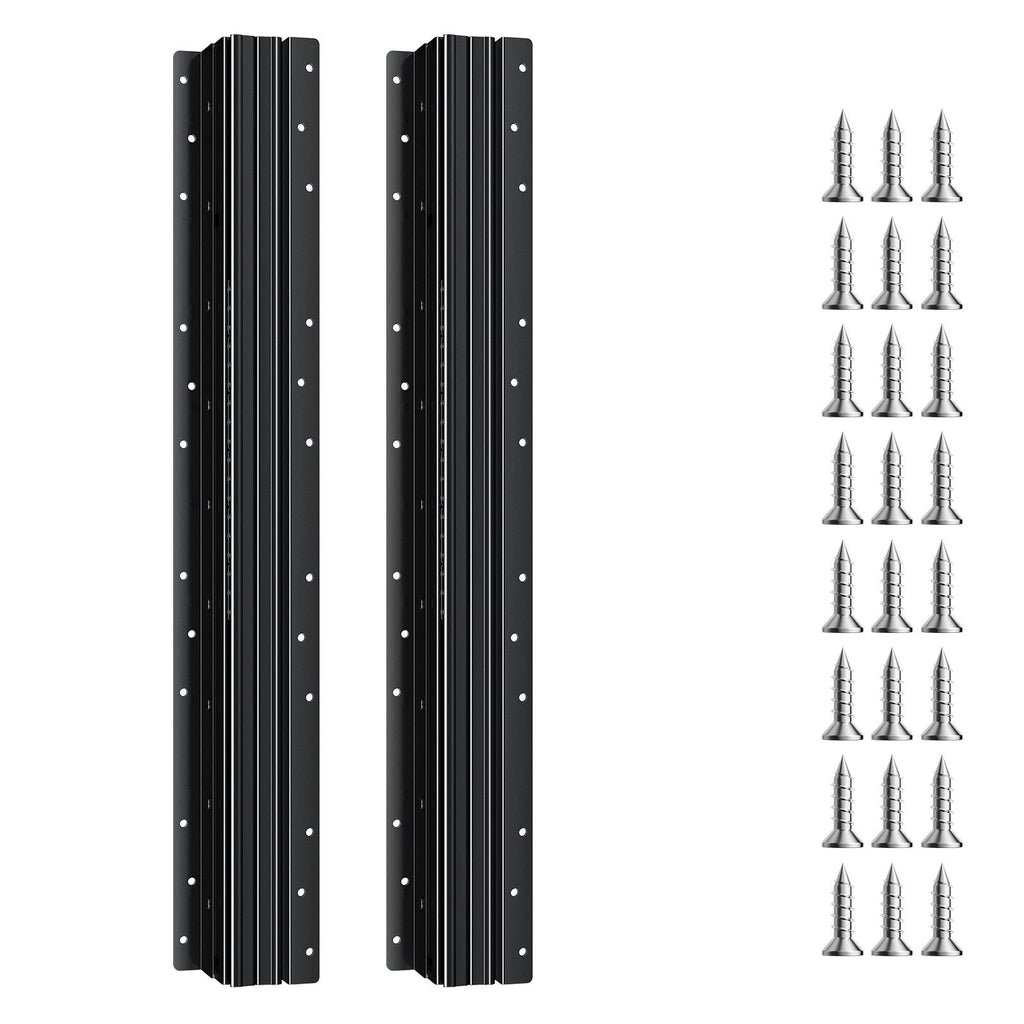 Undermount Drawer Slides, 24 inch, Full Extension Ball Bearing Under Stair Cabinet Rails, 260 LB Load Capacity Heavy Duty Bottom Stair Cabinet Glides Track Runners,for DIY Replacement, Black