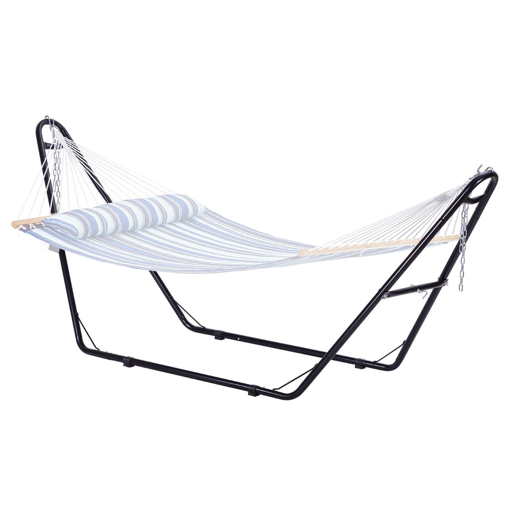 Universal 2 Person Hammock Stand, Adjustable Heavy Duty 550 lbs Capacity Hammock Stand Fits 7.5-13.5 ft Hammocks for Outdoor and Indoor Portable Hammock Stand with Chain, Hook, and Carrying Bag