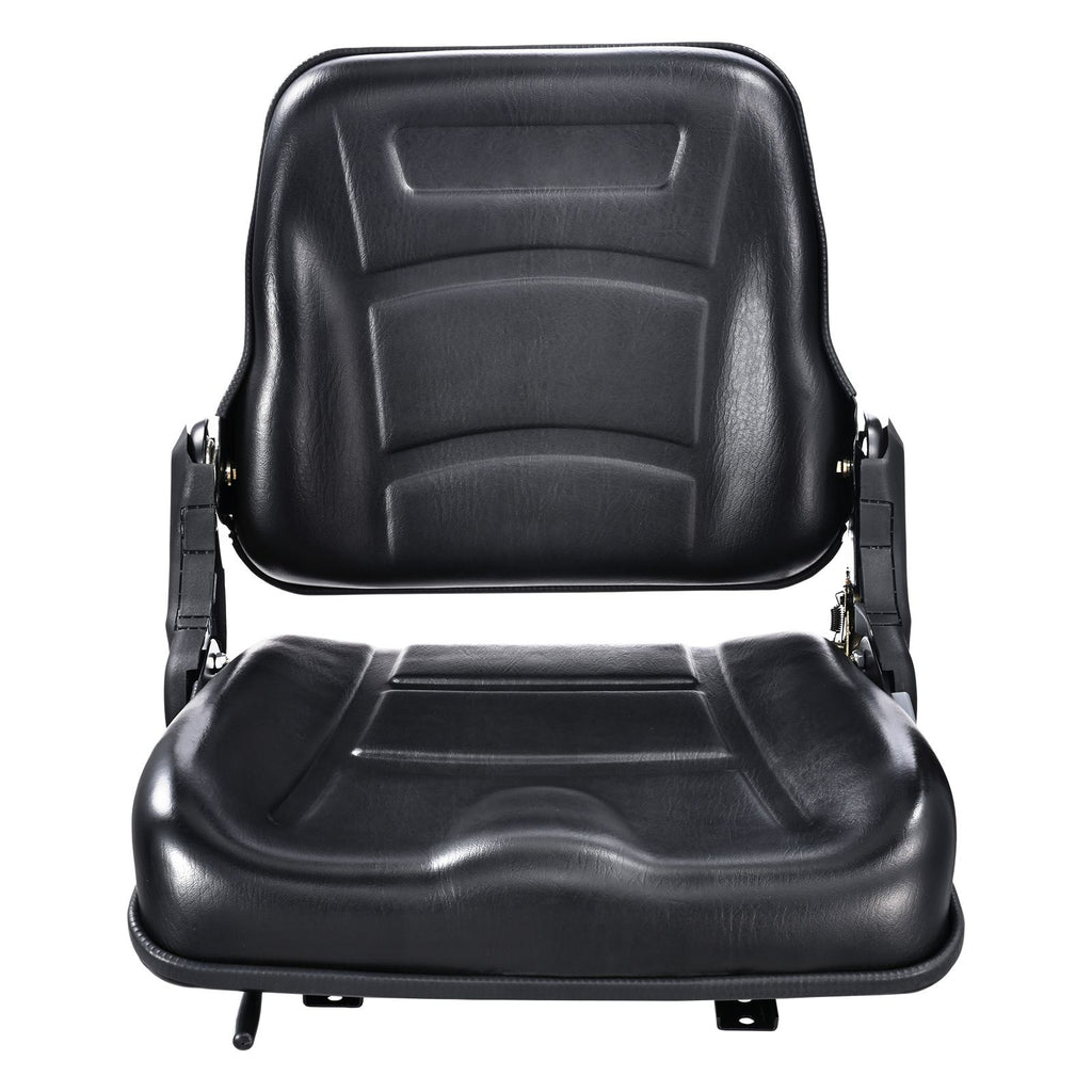 Universal Forklift Seat, Fold Down Tractor Seat with Adjustable Angle Back and Micro Switch, 6.3-13.4 inch Extended Slot Comfortable Forklift Seat for Tractor Loader Excavator