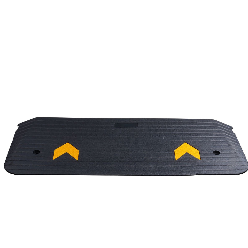 Upgraded Rubber Threshold Ramp, 1.5" Rise Wheelchair Ramp Doorway, Natural Curb Ramp Rated 33069 lbs Load Capacity, Non-Slip Textured Surface Rubber Curb Ramp for Wheelchair and Scooter