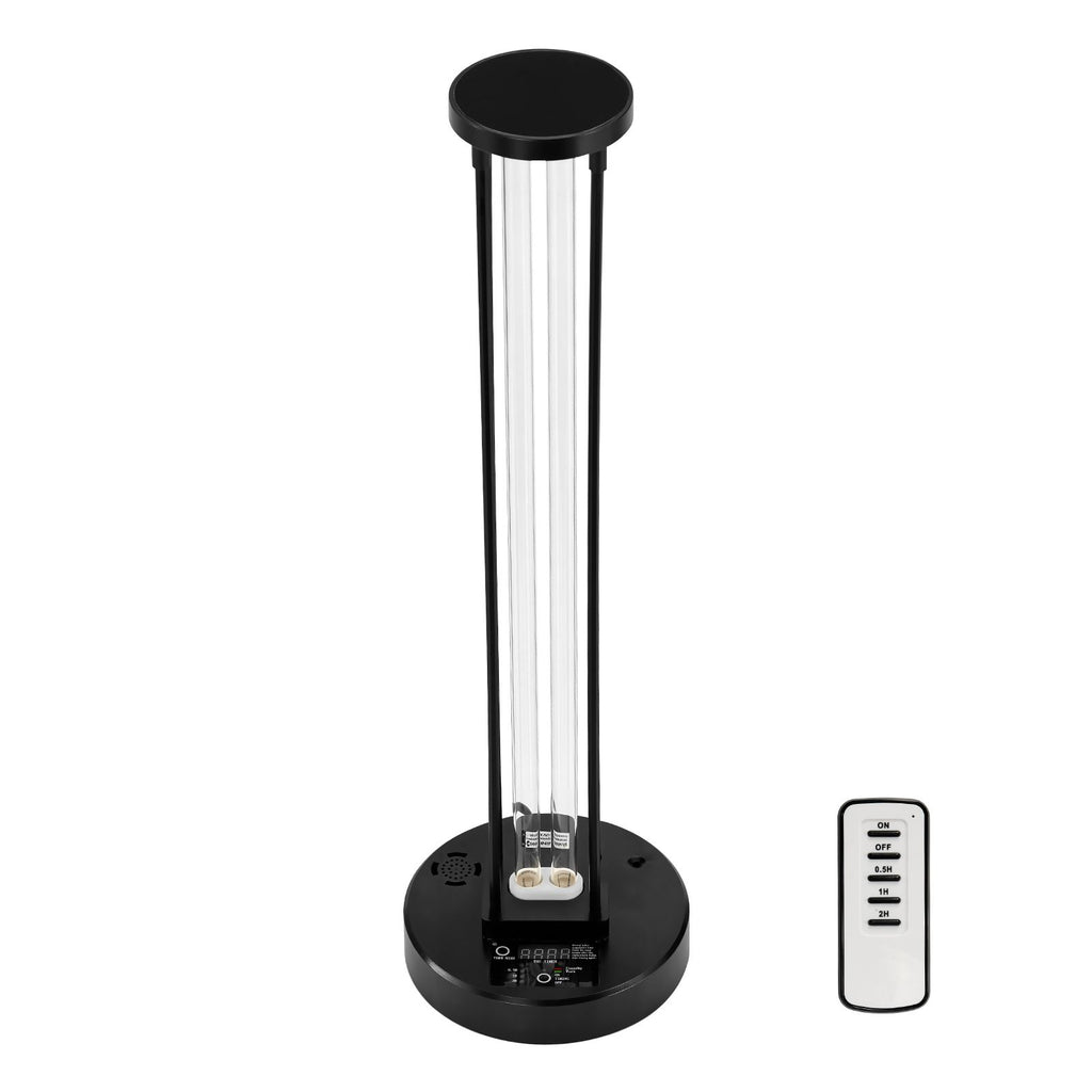 UV Light, 55W Ultraviolet Lamp with Ozone Purifier, UVC Lamp with 30/60/120 Minutes 3-Gear Timer and Remote Control, for Room up to 750 sqft, UVO Lights for Living Room, Bedroom, Hotel, School