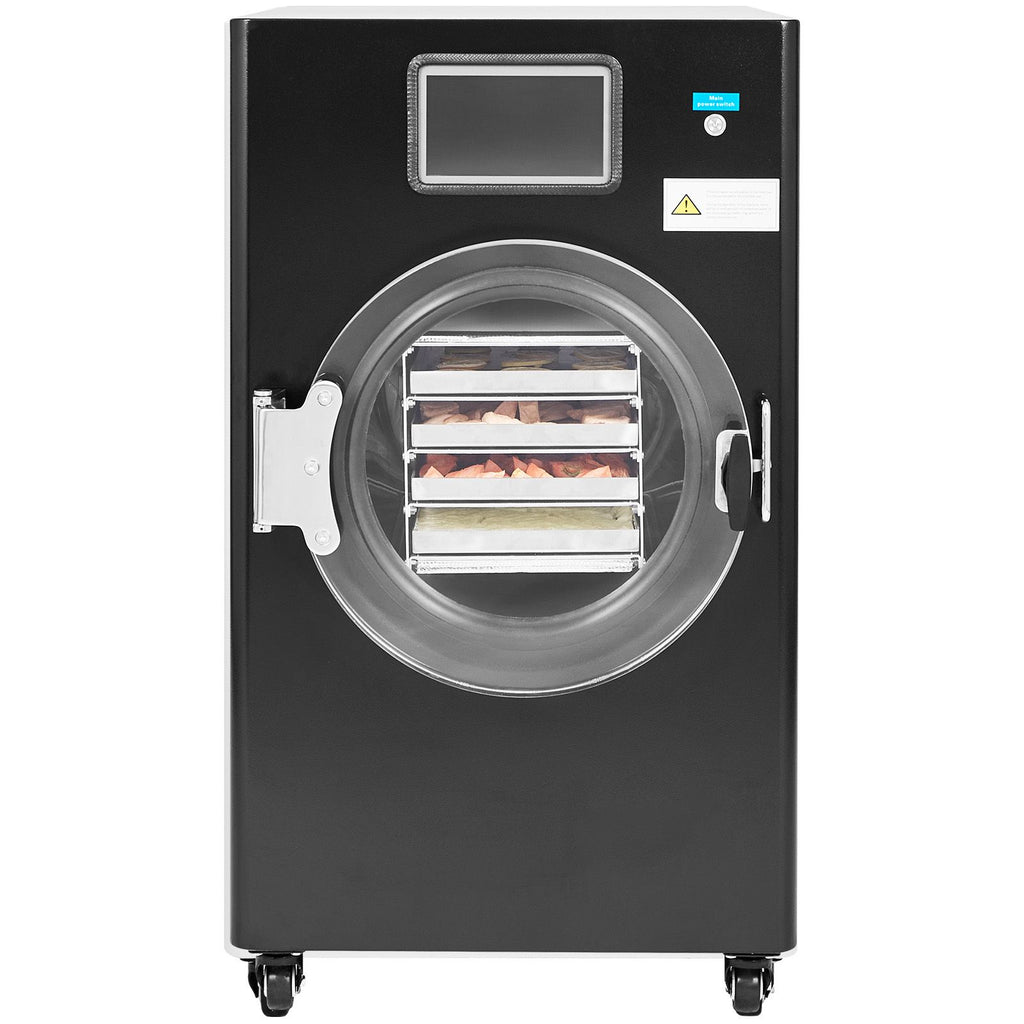 Vacuum Freeze Dryer Machine, 8.8-13.2 LBS/Batch Food Freeze Drying Machine with 4-Layer Trays, Vacuum Pump, Adjustable Timer and Temperature Control, for Fruits Vegetables Meat, Black