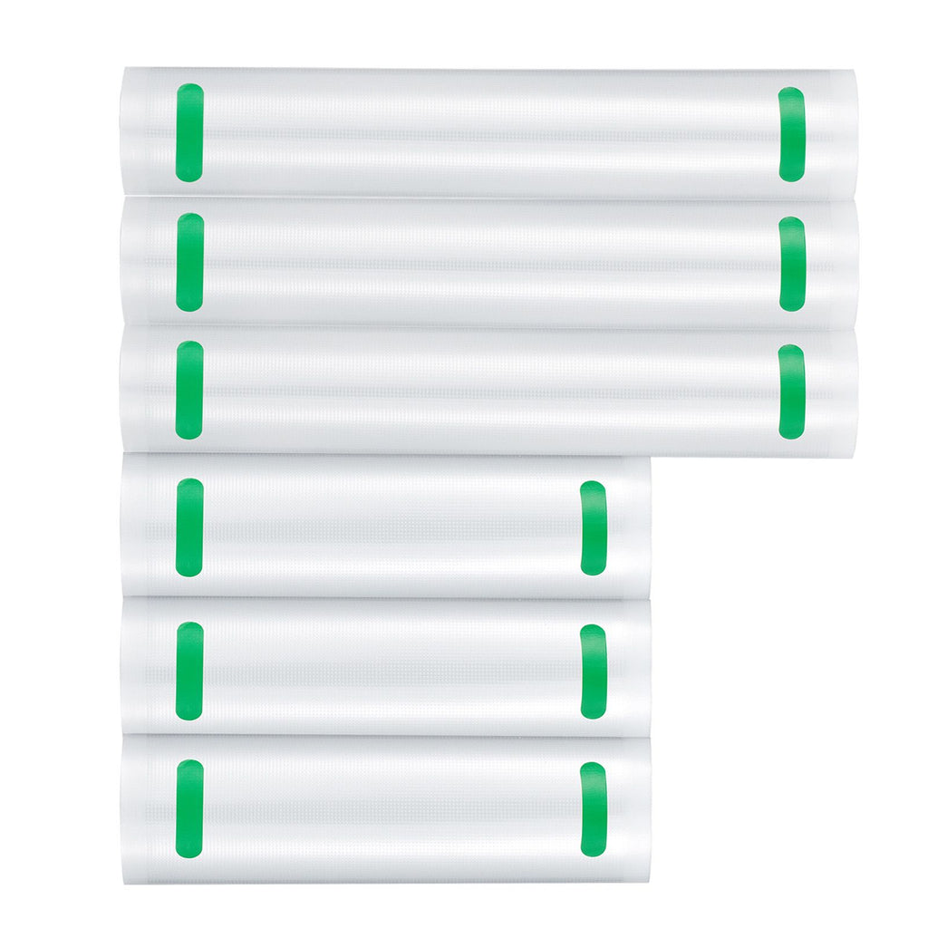 Vacuum Sealer Bags, 3 Rolls 11 In x 20 Ft & 3 Rolls 8 In x 20 Ft, Non-BPA Food Grade Seal A Meal Freezer Bag, Customizable Vac Sealing Food Saver Bags, Storage Vac Bag for Meal Prep or Sous Vide