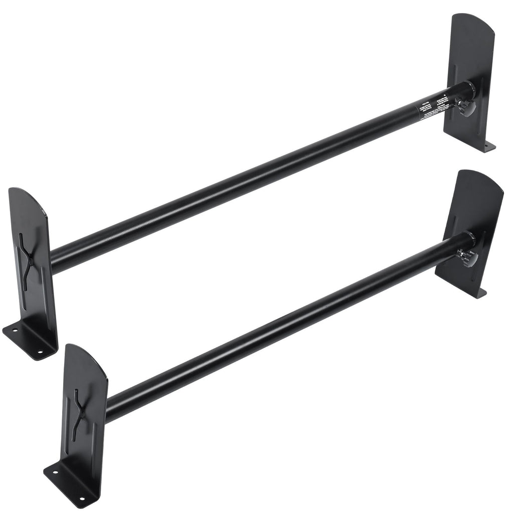 Van Roof Ladder Rack, 2 Bars Alloy Steel Roof Racks, 500 LBS Capacity Roof Rack, Adjustable Length 35.8"-52.4", Van Ladder Rack Compatible with Chevrolet Express, GMC Savana, etc, Drilling Mount