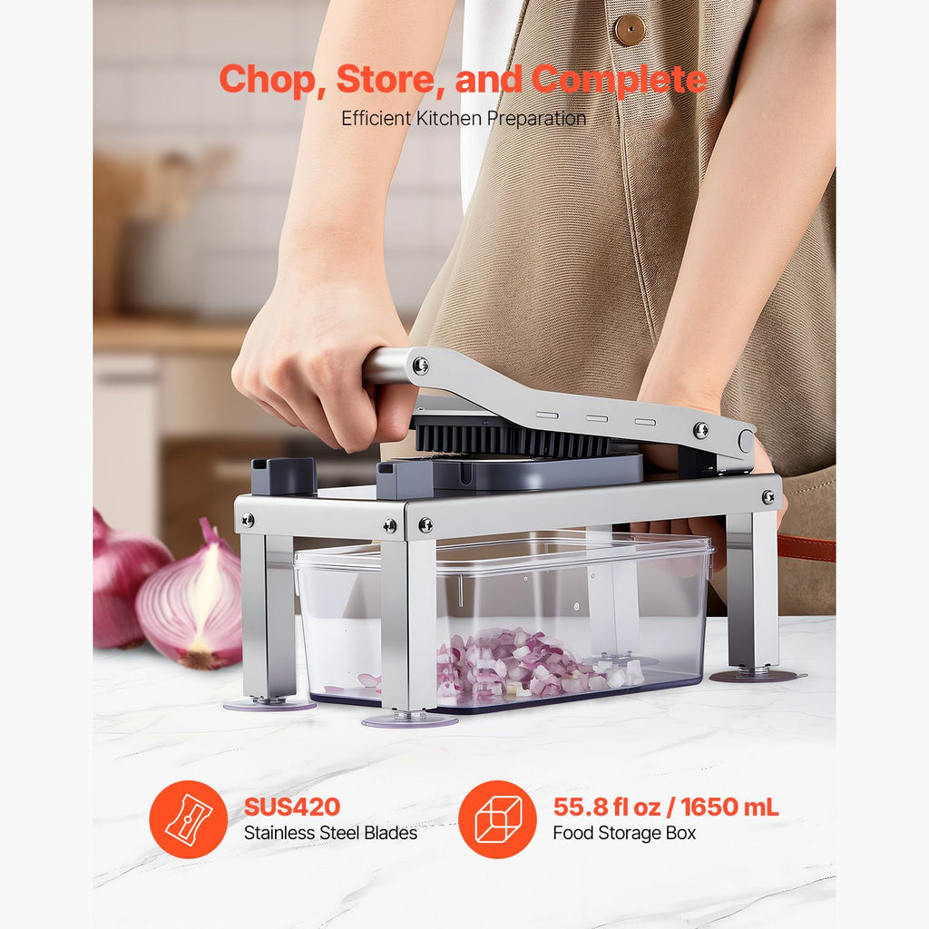 Vegetable Chopper Mandoline Slicer, All-in-1 Food Veggie Cutter with 8 Stainless Steel Blades, Cheese Grater Onion Potato Salad Dicer with Container,Kitchen Gadgets&Essentials Home Appliances image 2