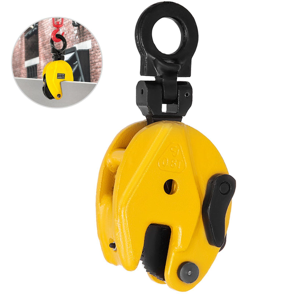 0.8T Plate Clamp 1763Lbs Plate Lifting Clamp Jaw Opening 0.6 inch Vertical Plate Clamp for Lifting and Transporting