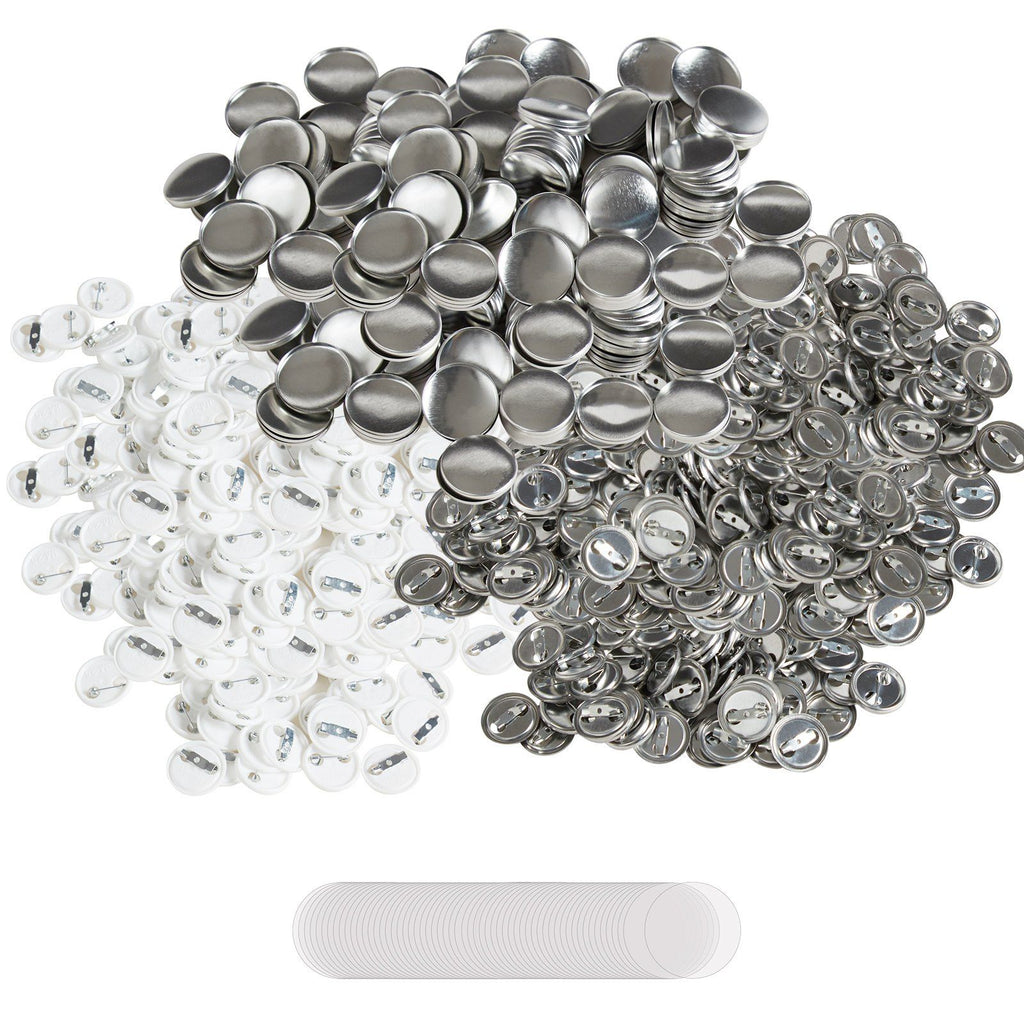 1" 25mm Button Badge Parts Supplies for Button Maker Machine 500 Sets.Badge machine not included
