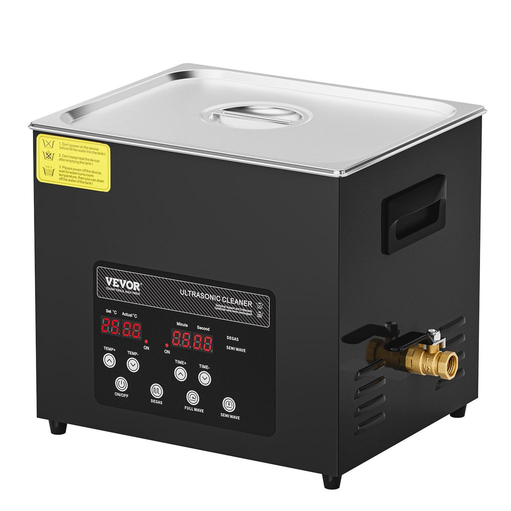 10L Sonic Cleaner, 240W Digital Ultrasonic Cleaning Machine with Upgraded Degassing and Gentle Mode, 40kHz Industrial Ultrasound Cleaner with Timer and Heater for Retainer Jewelry Tools