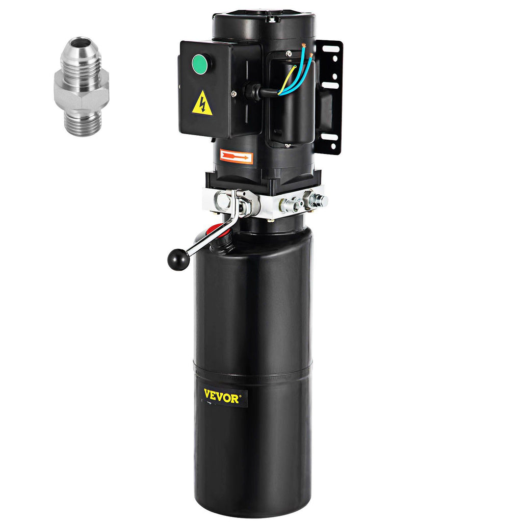 110V 2.64 Gallon Hydraulic Power Unit Automotive Hydraulic Pump Dump Trailer Vehicle Mounted Lifter Auto Shop Repair Car Lift Power Unit for Two and Four Post Lift Auto Hoist