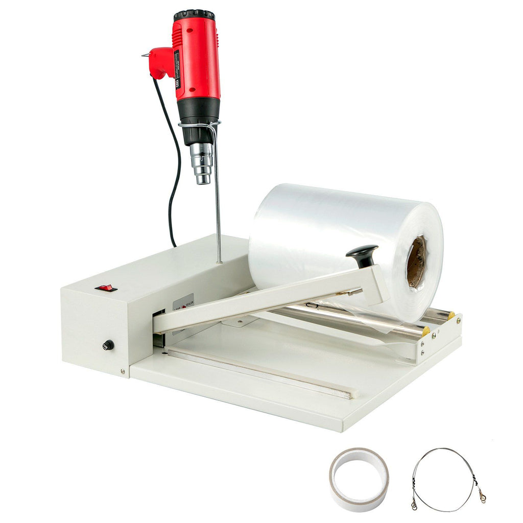 12" Shrink Wrap Sealer? 450W I-Bar Shrink Wrap Machine, Wrap Sealer with Heat Gun and Shrink Film Suit for PVC POF Film