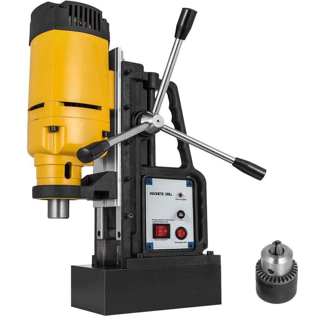 1200W Magnetic Drill Press with 9/10 Inch (23mm) Boring Diameter Magnetic Drill Press Machine 2920 Lbs Magnetic Force Magnetic Drilling System 500RPM Portable Electric Magnetic Drill Press