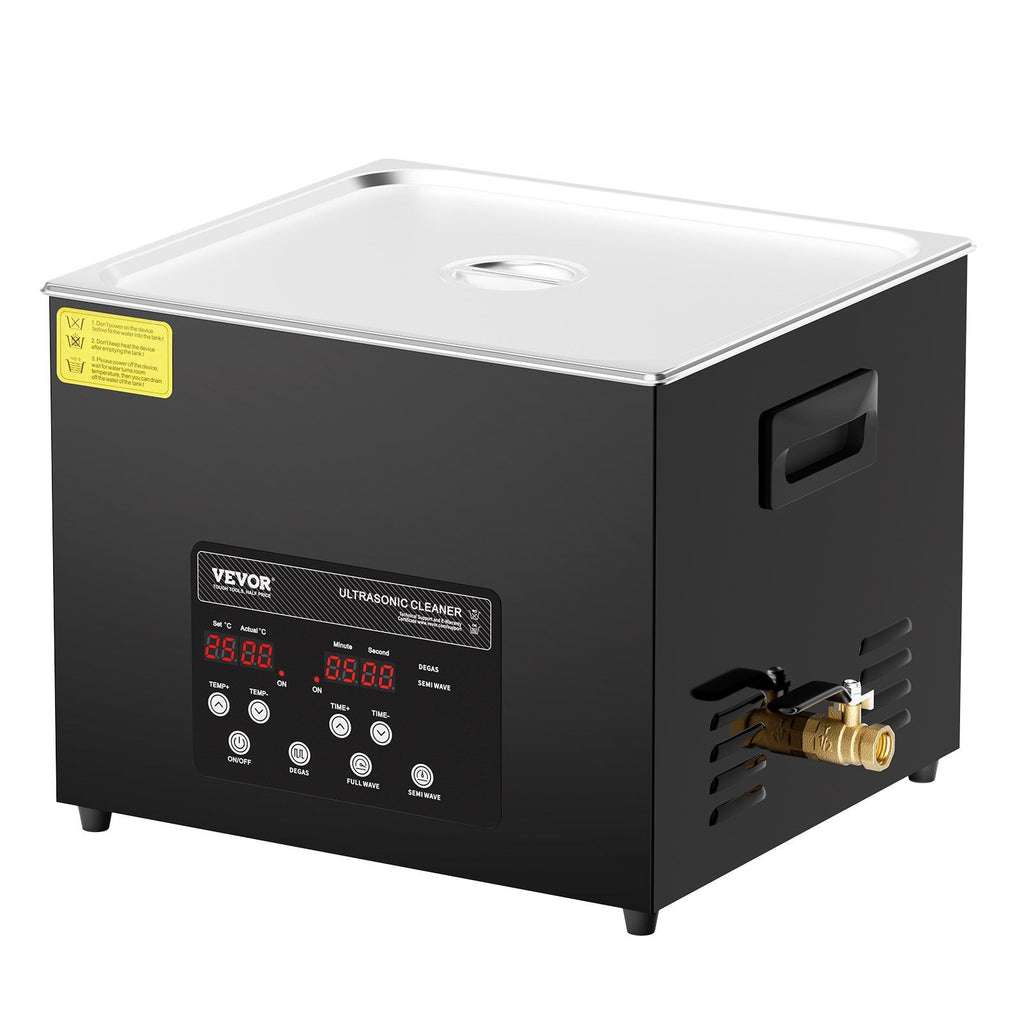15L Sonic Cleaner, 360W Digital Ultrasonic Cleaning Machine with Upgraded Degassing and Gentle Mode, 40kHz Industrial Ultrasound Cleaner with Timer and Heater for Retainer Jewelry Tools