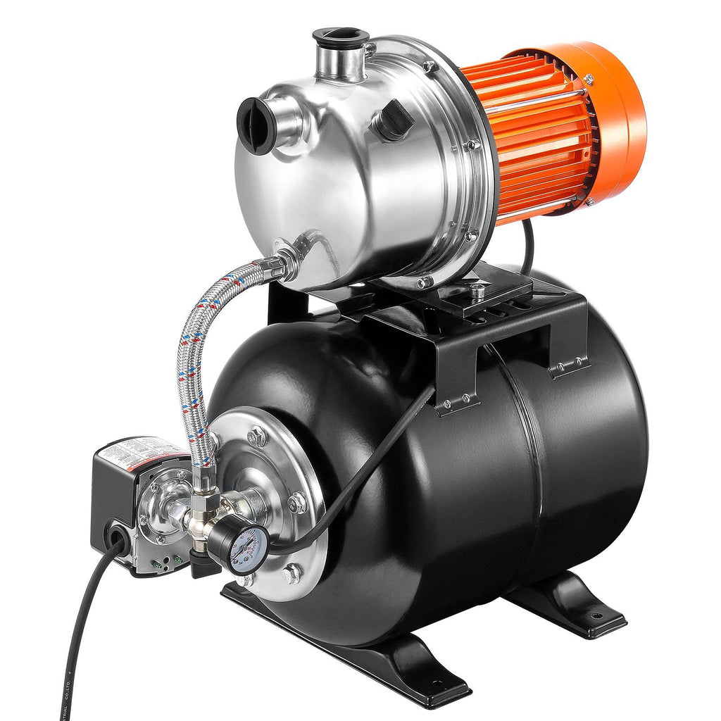 1.6HP Shallow Well Pump with Pressure Tank 1320GPH Irrigation Booster Pump