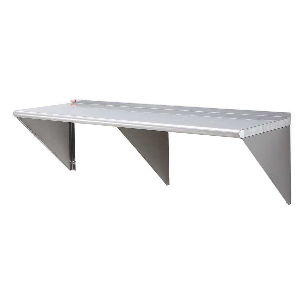 18" x 60" Stainless Steel Shelf, Wall Mounted Floating Shelving with Brackets, 450 lbs Load Capacity Commercial Shelves, Heavy Duty Storage Rack for Restaurant, Kitchen, Bar, Home, and Hotel