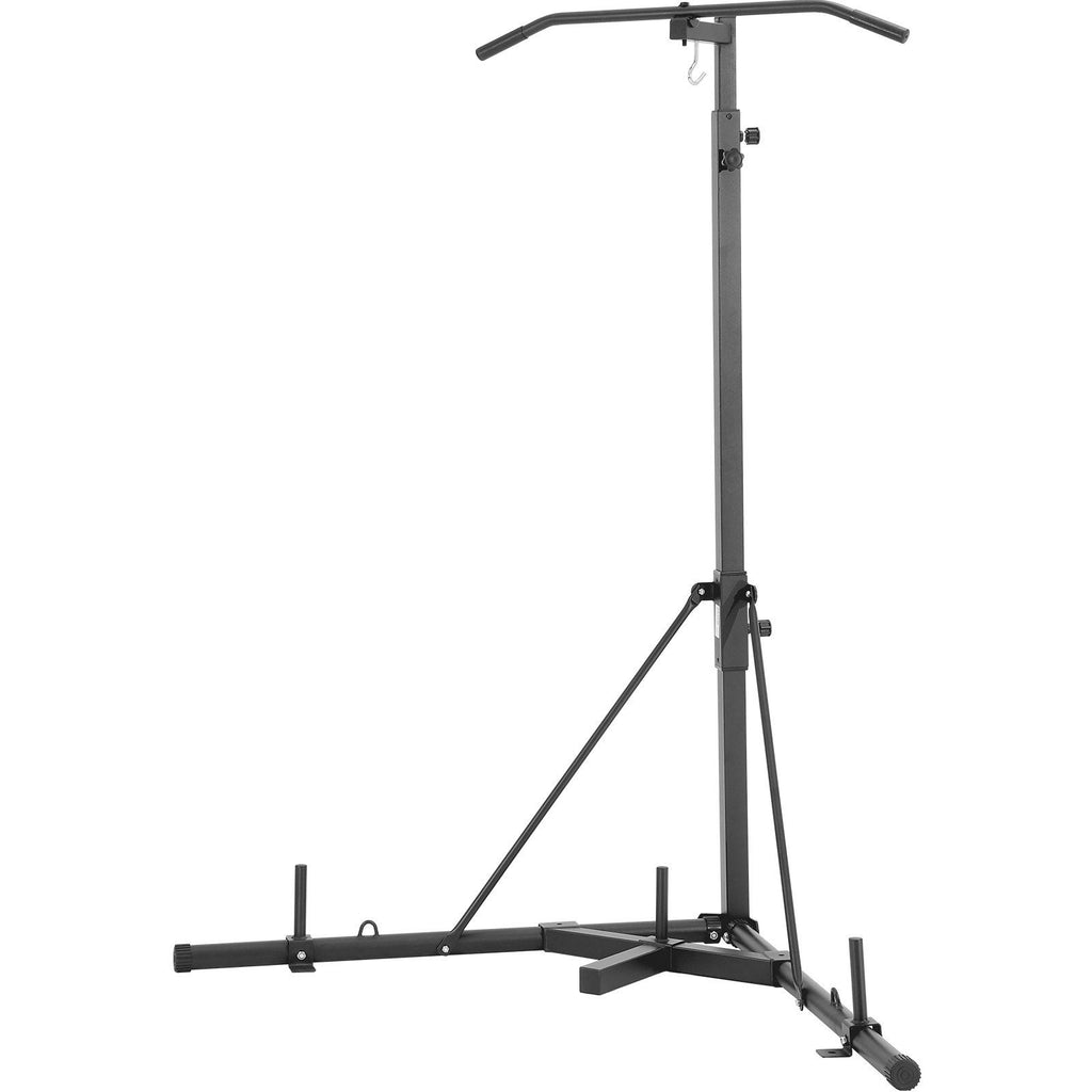 2 in 1 Punching Bag Stand, Steel Heavy Duty Workout Equipment, Adjustable Height Boxing Punching Bag Stand with Pull Up Bar, Freestanding Sandbag Rack, Holds Up to 400 lbs, for Home Gym Fitness