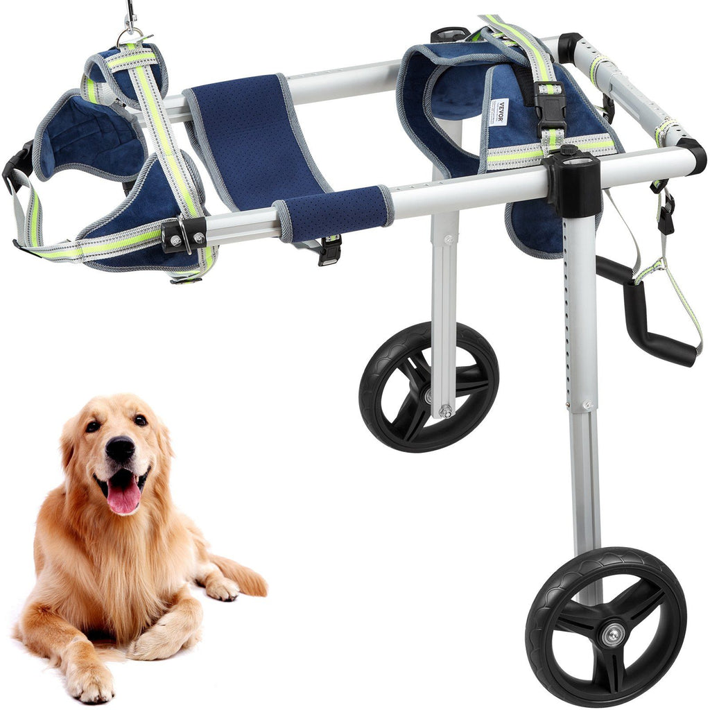 2 Wheels Dog Wheelchair for Back Legs, Pet Wheelchair Lightweight & Adjustable Assisting in Healing, Dog Cart/Wheelchair for Injured, Disabled, Paralysis, Hind Limb Weak Pet(L)