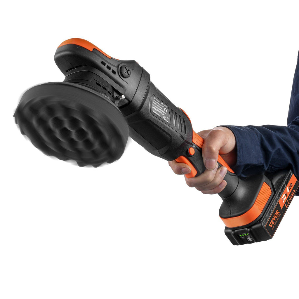 20V Cordless Buffer Polisher 6" Brushless Polisher with 1PCS 4.0Ah Battery