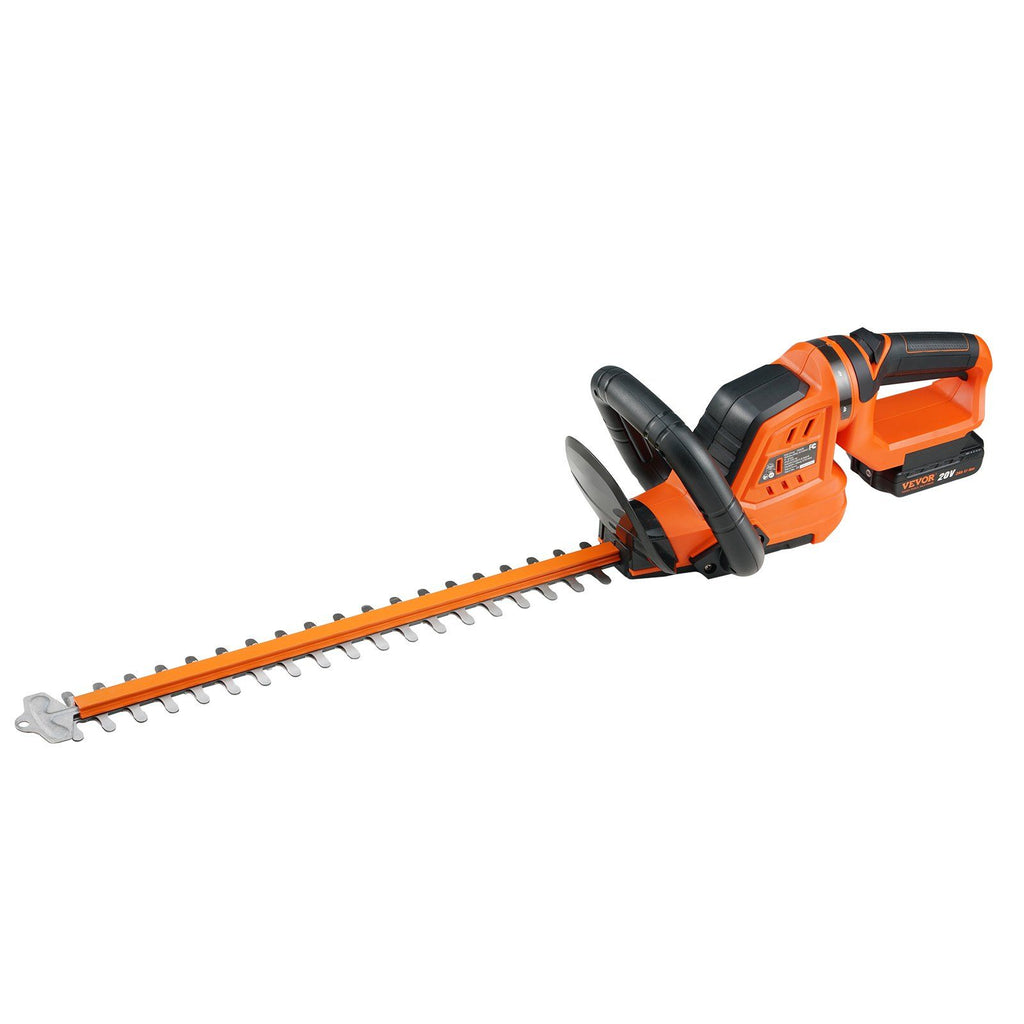 20V Cordless Hedge Trimmer, 18 inch Double-edged Steel Blade, Hedge Trimmer Kit 20V Battery, Fast Charger, and Blade Cover Included, 180° Rotating Head