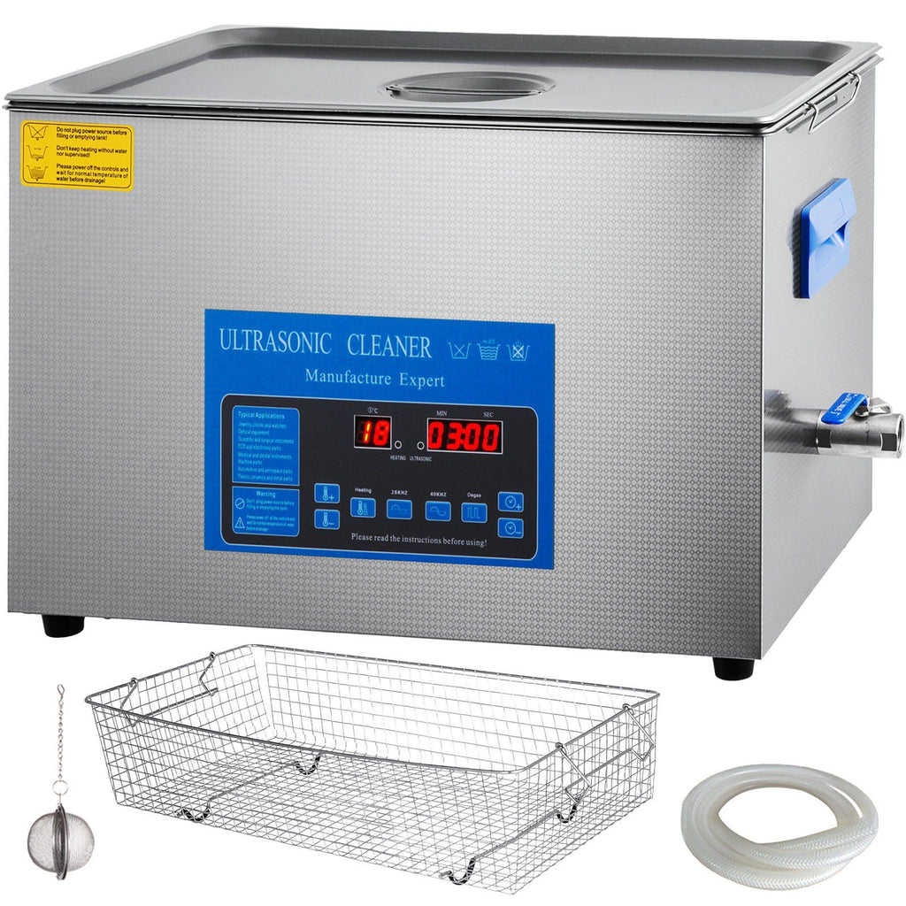 22L Ultrasonic Cleaner 28/40khz Dual Frequency Ultrasonic Cleaner 304 Stainless Steel with Heater Timer for Jewelry Watch Glasses Parts Cleaning