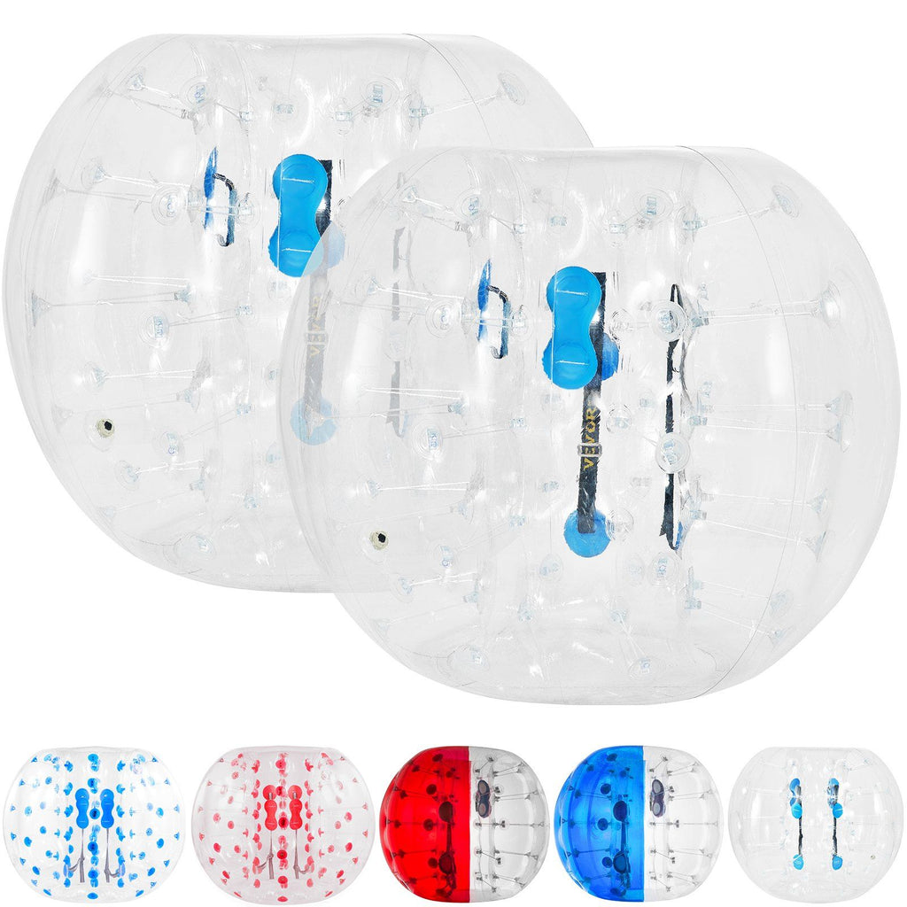 2PCS Inflatable Bumper Ball 4 FT / 1.2M Diameter, Bubble Soccer Ball, Blow It Up in 5 Min, Inflatable Zorb Ball for Adults or Children (4 FT, Transparent)