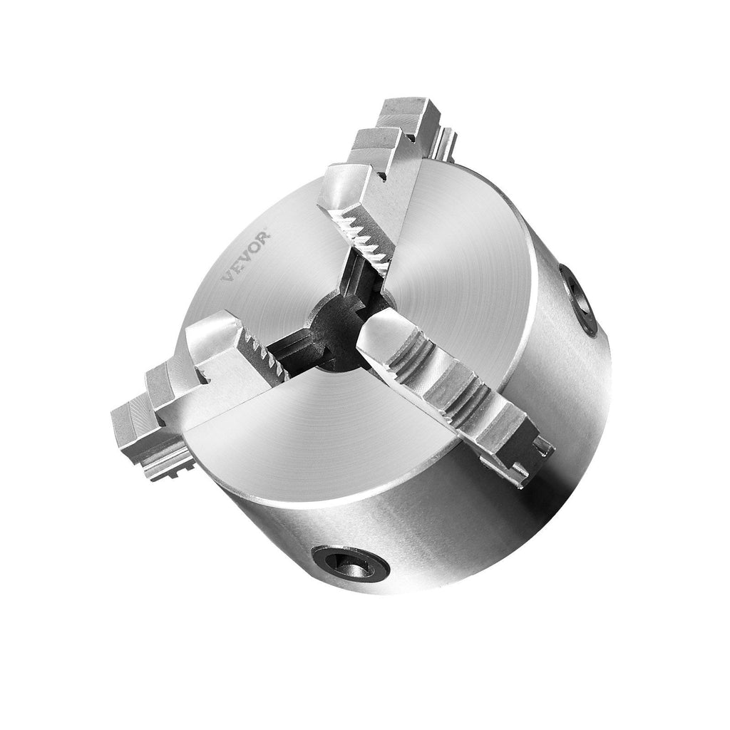 3-Jaw Lathe Chuck, 5'', Self-Centering Lathe Chuck, 0.1-5 in/2.5 -125 mm Clamping Range with T-key Fixing Screws Reversible Jaws, for Lathe 3D Printer Machining Center Milling Drilling Machine